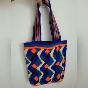 Wayuu Bag. Colorful Geometric Patterns.